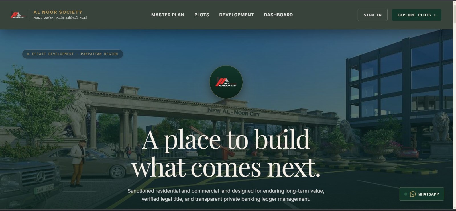 New Al Noor City website homepage